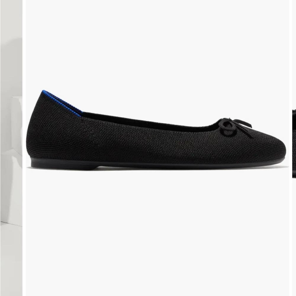 NEW Rothy's Black Ballerina Flats with Bow - Picture 9 of 10